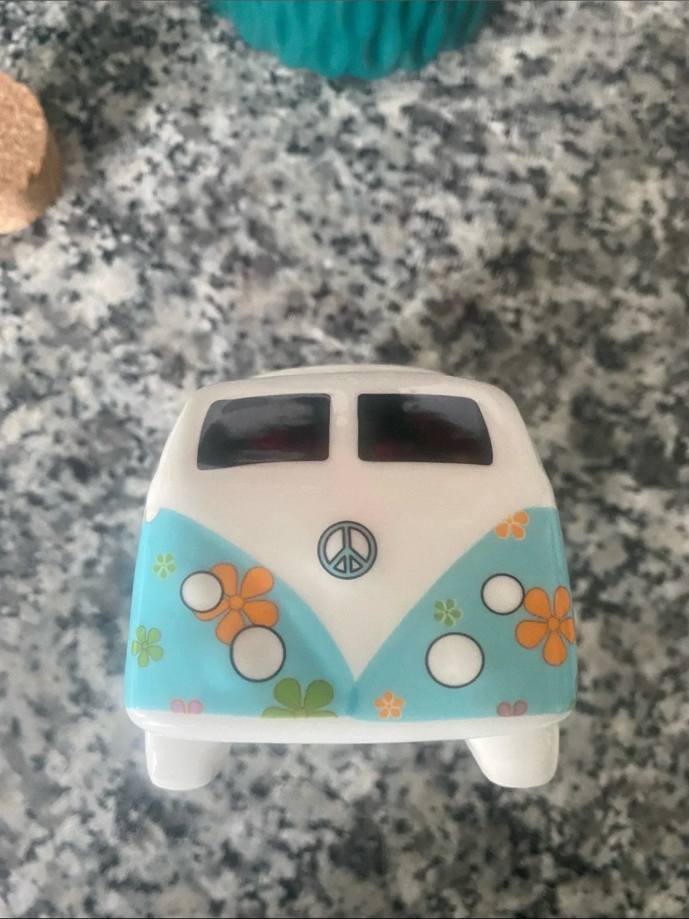 Ceramic Floral Camper Vase Accent
